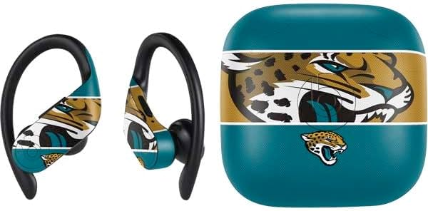 Skinit Decal Audio Skin Compatible with PowerBeats Pro - Officially Licensed NFL Jacksonville Jaguars Teal Performance Series Design