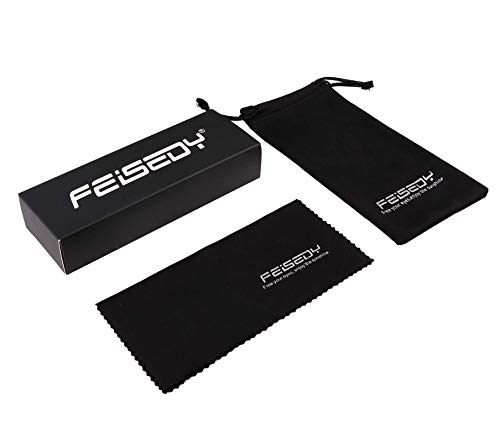 Image of FEISEDY Classic Square Retro Polarized Sunglasses Women Men 80s Sun Glasses Trendy UV400 B1858