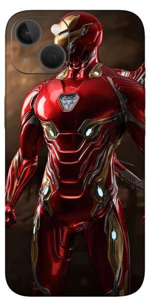 ENLINEA Printed Matte Finish Vinyl Skin Sticker Mobile for iPhone 13 | Mobile Back Skin Iron Man-image-34