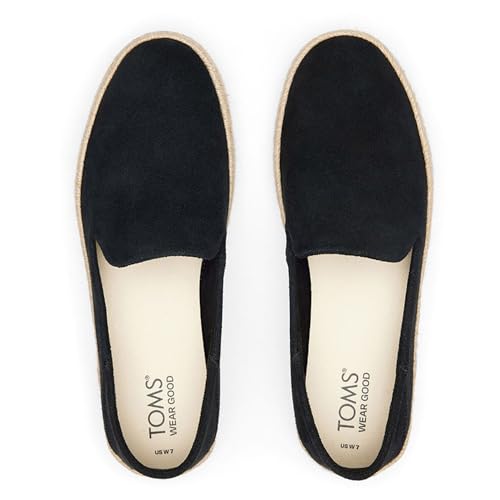 Image of TOMS Women's Carolina Slip-on Espadrille, Leather Upper