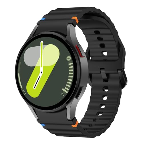 Image of Compatible with Samsung Galaxy Watch 7 Strap No Gap Sport Silicone Band for Galaxy Watch 6 5 4 40mm 44mm Galaxy 6 Classic 43mm 47mm,Watch 5 Pro,Watch 4 Classic Strap 42mm 46mm