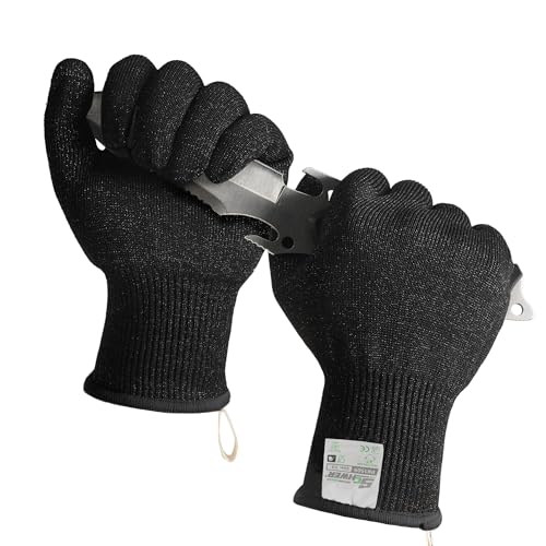Schwer 2 Pairs ANSI A7 Cut Resistant Gloves, Mandoline Glove for Kitchen, Breathable & Comfortable,