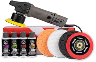 Chemical Guys BUF503X TORQX Dual Action Random Orbital Polisher 9 Item Kit (Includes 3 Polishing Pads, V Line Polishes & Compounds) - Used by Beginners, Enthusiasts & Detailing Professionals