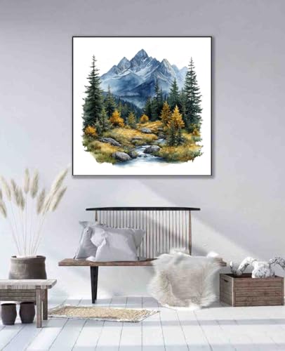 Image of Scenery Cross Stitch Kits for Adults Beginner,Counted Cross Stitch Kits Printed Stitching Cute Patterns Dimensions Needlepoint Art Crafts Embroidery Kits for Adults Beginners (13.7x13.7 inch)