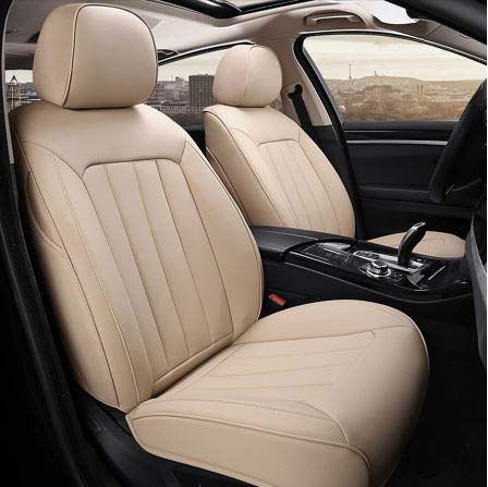 Image of Hi Art Leatherette Custom Fit Front and Rear Car Seat Covers Compatible with Tata Altroz, [Beige]