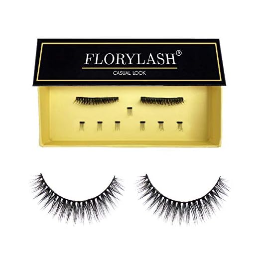 FLORYLASH® Casual Look - Magnetic Eyelashes, 3 Magnets, Natural Magnetic Fake Lashes without Eyeliner, 3D Volume Set, Reusable (Size S, 25 mm Wide)