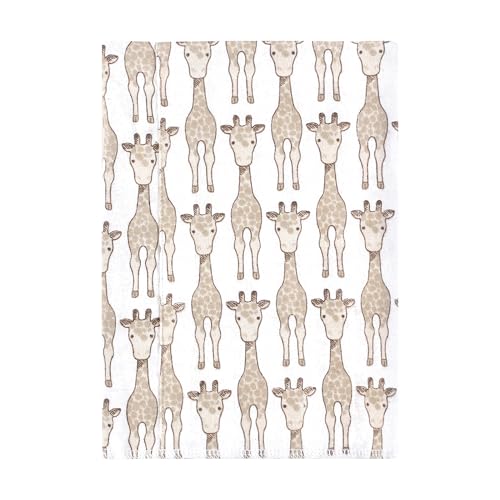 Image of Hudson Baby Cotton Flannel Burp Cloths 7-Pack, Giraffe, One Size
