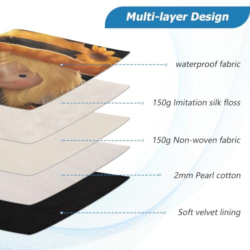 Funda para portátil 13-14 pulgadas con diseño de gnome y girasoles miniatura 4