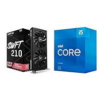 XFX Speedster SWFT210 Radeon RX 6600 XT CORE Gaming Grafikkarte mit 8GB GDDR6 HDMI 3xDP, AMD RDNA™ 2 (RX-66XT8DFDQ) &amp; Intel Core i5-11400F 11. Generation Desktop Prozessor BX8070811400F
