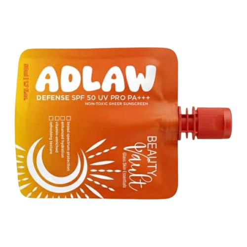 Generic Beauty Vault ADLAW Defense SPF PA+++ Sunscreen 50ml – Lightweight Broad Spectrum Protection. Hydrating & Vitamin-Enriched, Non-Toxic Daily Face and Body Sunscreen, 50ml / 1/7 floz