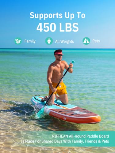 Image of Niphean Inflatable Stand Up Paddle Board with SUP Accessories, Anti-Slip EVA Deck, 10'6'' Inflatable Paddle Boards for Adults & Youth of All Skill Levels