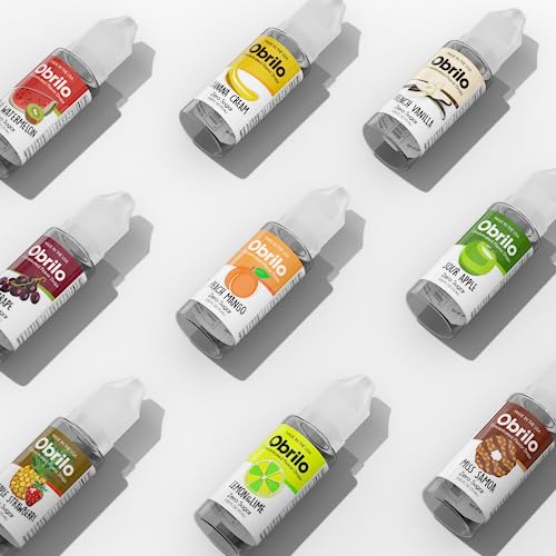 Obrilo Sour Apple Flavor Extract - Propylene Glycol (PG) Based - Water Soluble - Concentrated Food Flavoring for Baking, Candies, Desserts, Smoothies, Coffee & Tea - 15 mL/0.5 fl oz Dropper