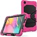 Produktbild TECHGEAR G-Shock Hülle Passt Samsung Galaxy Tab A 8.0 2019 (A8) (SM-T290 / T295) Heavy Duty Robuste Schutzhülle mit abnehmbaren Ständer & eingebauter Bildschirm- Schule, Kids, Bauherr Hülle - Rosa