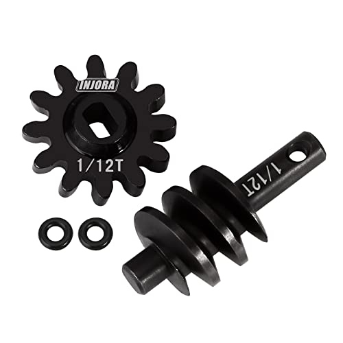 Engranajes de submarcha INJORA de acero para eje de coche RC Axial SCX24 y AX24 1/24