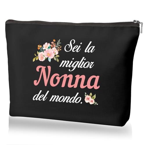 sidaopiu Idee Regalo Nonna Compleanno, Migliore Regali Nonna Festa dei Nonni da Nipoti Nipote, Speciale Grazie Pochette Portatrucchi Nonni Natale Festa Della Mamma Donna San Valentino Originale