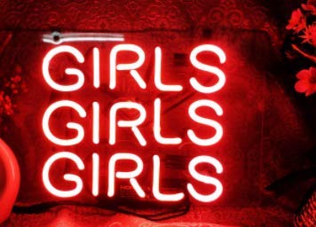 FINEON Girls Metal Frame Neon Sign 17”×13” bar Signs for Home Bedroom Garage Neon Decor Wall Window Neon Lights, Striking Neon Lights for Bar Pub Game Room FINEON Girls Metal Frame Neon Sign 17”×13” bar Signs for Home Bedroom Garage Neon Decor Wall Window Neon Lights, Striking Neon Lights for Bar Pub Game Room