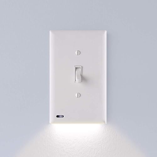 SnapPower SwitchLight - Tapa para interruptor de luz con luz nocturna LED integrada - Para interruptores de luz