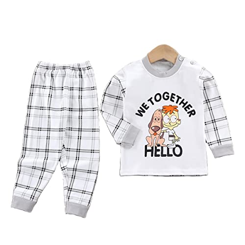 Image of Bold N Elegant Kids Cotton Printed Funky Cool Cartoon Print Full Sleeve T-Shirt & Pajama Lower Casual Clothing Set