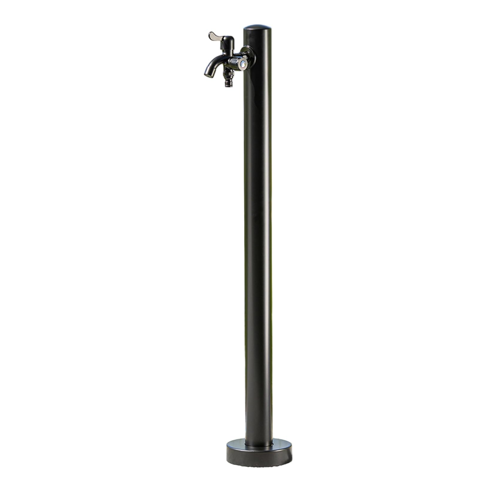 SXYCKRUI Stainless Steel Garden Water Column, Vertical Garden Water Column, Cylindrical Yard Hydrant with Double Faucet for Irrigation Washing(95 * 6cm/37 * 2.4in)