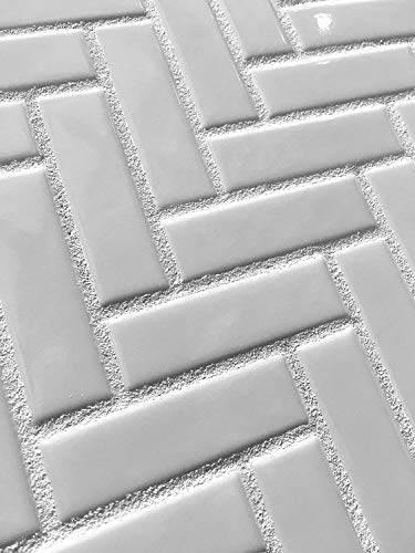 White Porcelain Herringbone Gloss Finish Mosaic 1" X 3" (Box Of 15 Sheets), Wall Tile, Backsplash Tile, Bathroom Tile On 12X12 Mesh For Easy Installation #TOP4