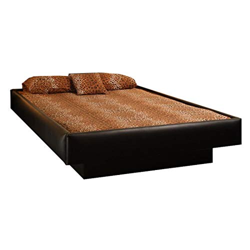 Strobel Organic Keene Complete Padded Waterbed with Hydro-Support HS303 Waveless Mattress, Brown Vinyl Queen