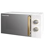 Russell Hobbs 17 Litre 700W White Solo Manual Microwave With Groove Design, 5 Power Levels, Integrated Timer And Defrost Function, Easy Clean RHMM723