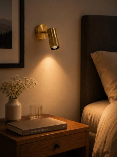 Image of FILLISKA 3 in 1 Single Wall spot /Picture /Display /Mirror Light with Adjustable Head and Colour Changing Function (6 Watt Luxurious Gold-185)