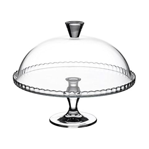 Glass Cake Stand with Domed Lid Cover