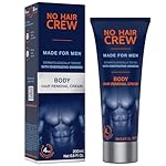 No Hair Crew Body At Home Hair Removal Cream for Manscaping Unwanted Hair with Energizing Ginseng, Premium Depilatory, Painless & Flawless, Made for Men, 200ml