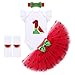 FYMNSI Baby Mädchen Mein 1. Erster Geburtstag Party Wassermelone Outfit Baumwolle Kurzarm Strampler Bodysuit Tüll Tütü Rock Pailletten Stirnband Beinwärmer Set Sommer Bekleidungsset Rot 1 Jahr