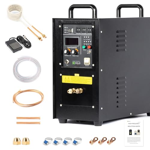 U.S. Solid Horno calentador de inducción de alta frecuencia de 25 kW, 30-80 kHz, trifásico 480 V, relación de giro 18:2