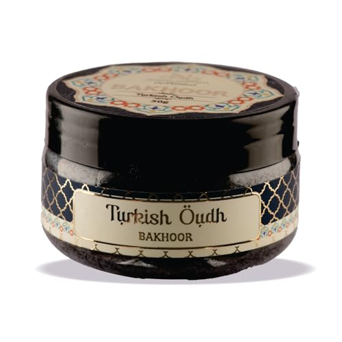 Image of Devdarshan Turkish Oudh Bakhoor (50g) Pack of 1 | Premium Long-Lasting Oriental Aroma | Natural Resin for Home Fragrance, Meditation & Relaxation | Luxurious Scented Bakhoor