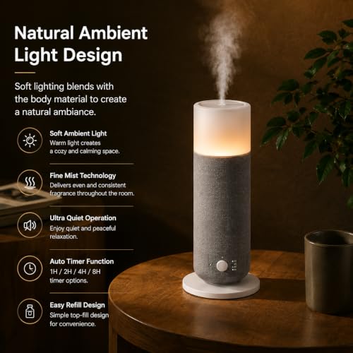 Image of SCENTYFY by STARQ Lumis Smart Air Scent Diffuser, Waterless Aroma Machine with Cold Atomization, Ultra Quiet No-Heat Technology for Home, Office, Gym & Hotel with 100ml Starter Perfume