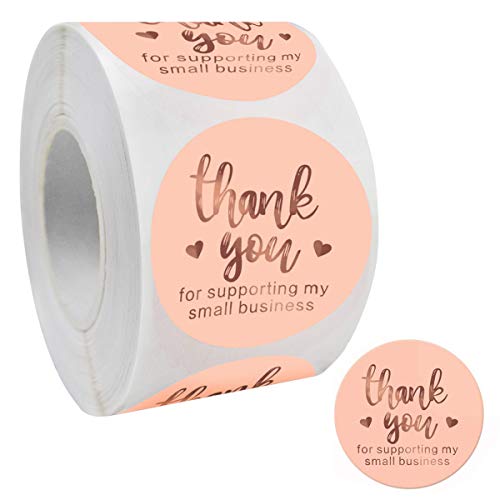 Pegatinas de agradecimiento de 3,8 cm, 500 unidades, con texto en inglés "Thank You", etiquetas de agradecimiento redondas, pegatinas doradas para hornear, pegatinas adhesivas para Labe Cover
