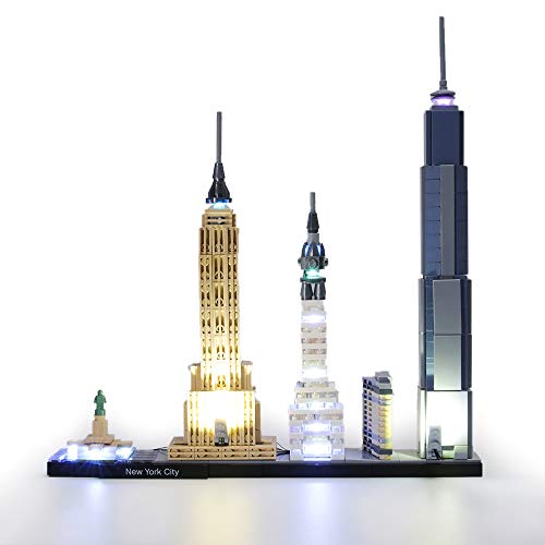 HZQM USB Lighting Set for Architecture New York City - Compatible with 21028