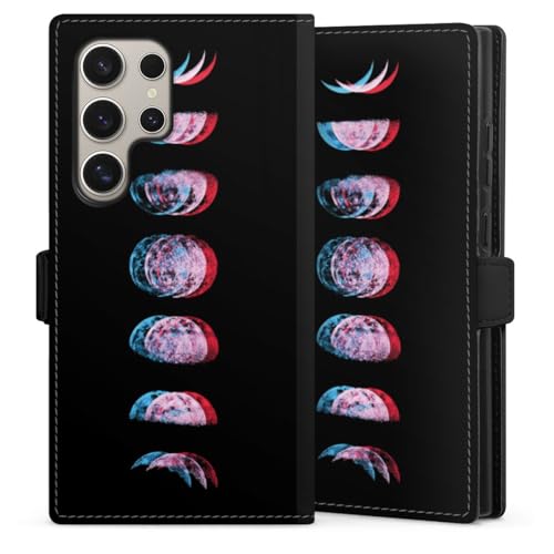 Étui Galaxy S24 Ultra protection folio magnétique lune cosmos astrologie