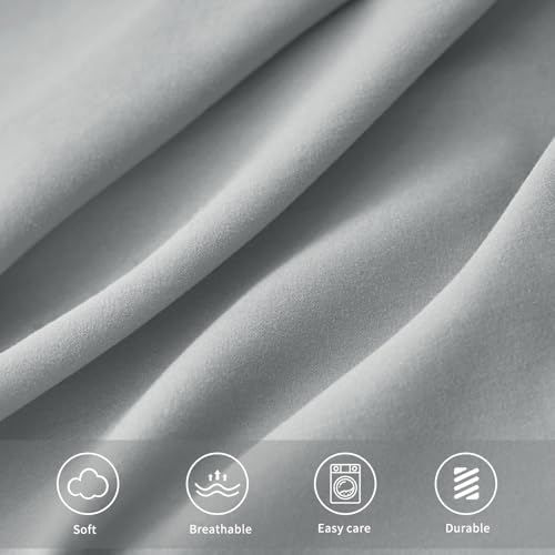 Linge de lit simple en microfibre brossée douce aspect soie - 5