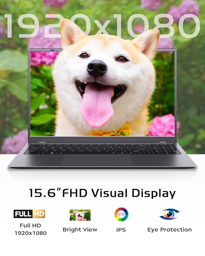 Image of 15.6 inch Laptop 16GB RAM - 512GB SSD Laptop Good for Business and Student, Pentium Processor (Up to 3.4GHz), IPS FHD Display, WIFI5 and BT5.0, Dual USB C, USB 3.2, HDMI