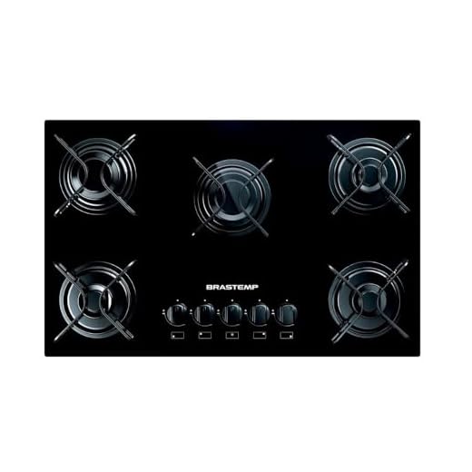 Cooktop 5 bocas Brastemp com grades piatina e acendimento automático - BDD75AE BIVOLT