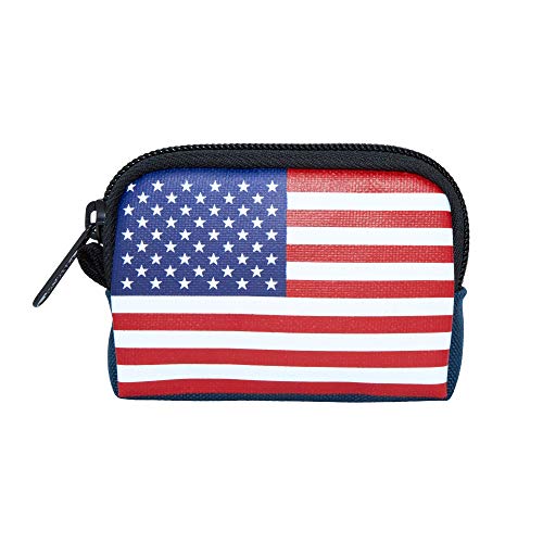 Manhattan Portage Stars And Stripes Coin Purse ( Navy, Eclectic Colors, Zipper Closure, Pouch, Credit Card, Id Card, Jewelry, Keys, Water Resistant, Gift, 1000D, Everyday Carry, American Flag ) #TOP3