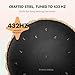 Panda Drum Pro (Black) | Steel Tongue Handpan with Music Book, Mallets, Carrying Bag & Finger Picks | 15 inch, 432 Hz | Rain Drum for Inside & Outside | Calming Musical Instrument for Adults & Kids