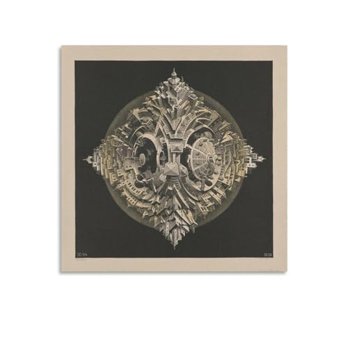 Toile M. C. Escher Tetrahedron Planetoid décoration murale de prestige