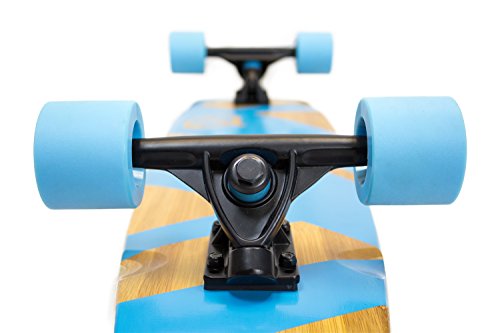 The Super Cruiser 36" Remix Aqua Blue Bamboo And Maple Deck Longboard Skaeboard #TOP3