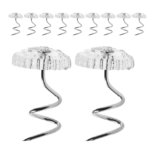 JOYOFREELY Alfileres para Tapicería de Acero Inoxidable 40 Cabeza Torcida Transparentes para Fijar Faldones de Cama y Fundas de Sofá Antideslizantes y Fáciles de Usar