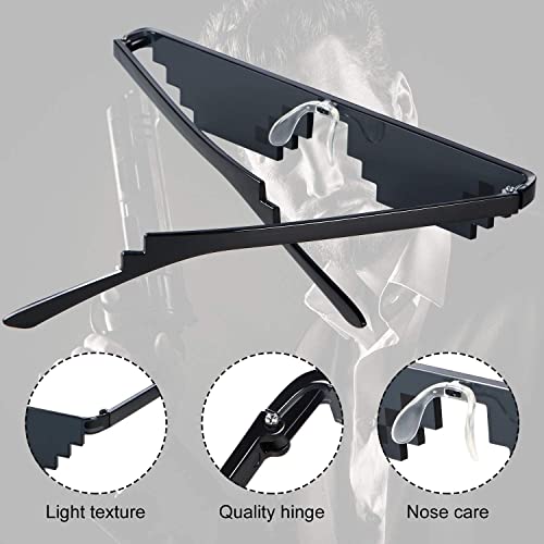 PIQIUQIU Party zonnebril mozaïek bril plezier grappige leuke bril - Image 4