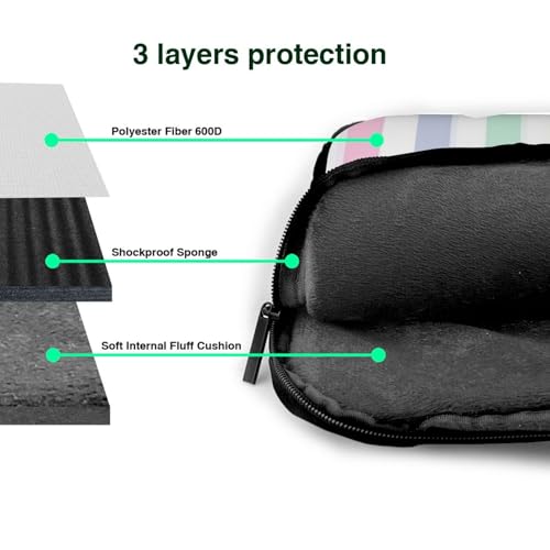 Maletín para portátil impermeable de 13 pulgadas con diseño rayas miniatura 5