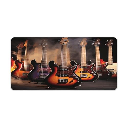 Cool Electric Guitar Desk Pad grande goma negro
