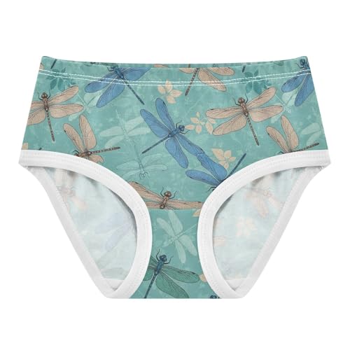 Joisal Cotton Toddler Girls Underwear Colorful Dragonflies Wings Blue Panties Little Girl Cartoon Kids Undies Briefs 2t