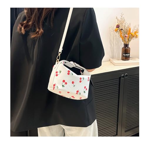 Cherry Purse Small Boxy Crossbody Purse with Cherry Print Leather Shoulder Bag Top Handle Handbag2