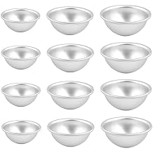 12 Pcs 3 Sizes Bath Bomb Mold Kit Bath Bomb Crafting Mold Metal Semicircular Soap Mold for DIY Crafting Making Supplies